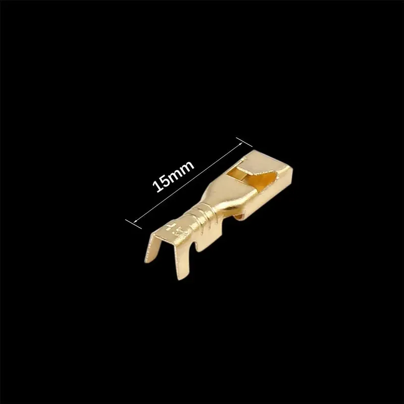 2.8mm Female Crimp Terminal – Gold-Color Brass Receptacle