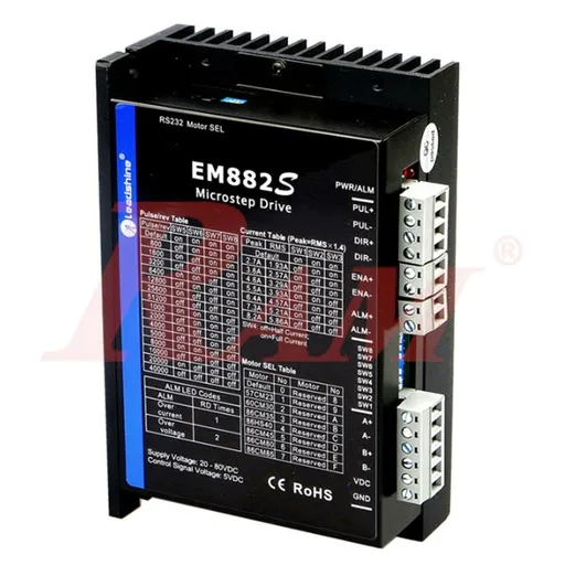 Leadshine EM882S 2-Phase Digital Stepper Driver, 20-80 VDC, 8.2A