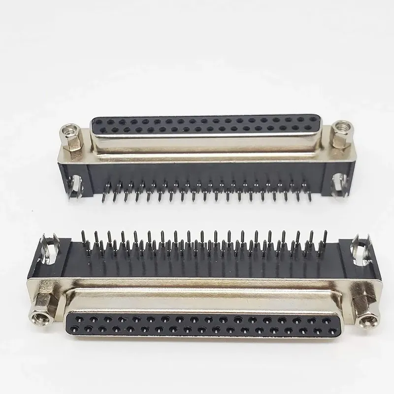 DC37 Right Angle PCB Solder Female D-Type Connector 37 Hole 2 Row
