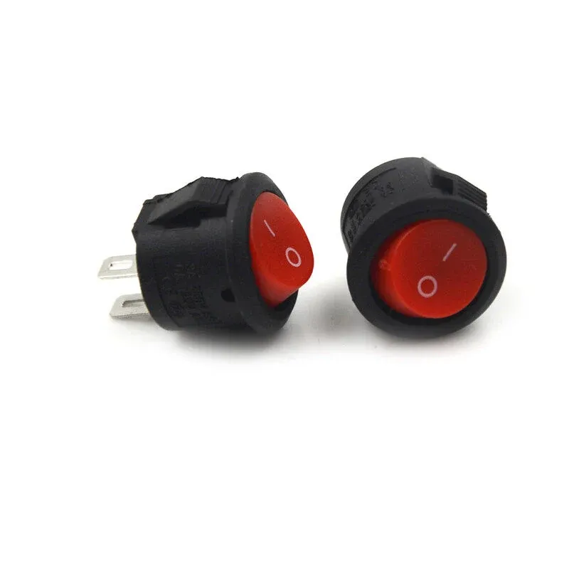 Red Round Rocker Switch ON-OFF-ON 3-Pin 23mm (QY602)
