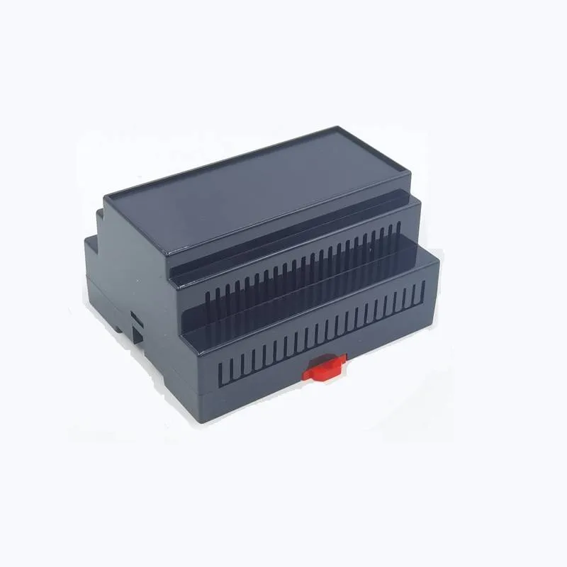 DIN Rail Plastic Enclosure 88x59x107 Black for PLC Control