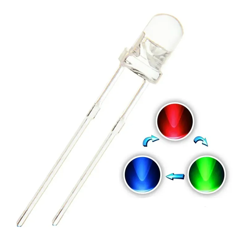 RGB Auto-Flashing LED 5mm 2-Pin Multi-Color