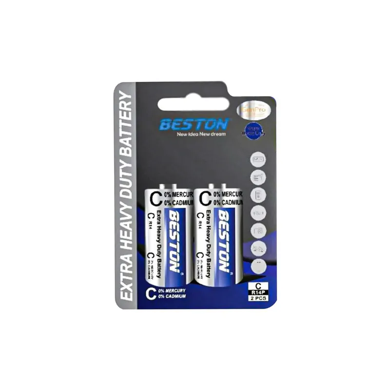 بطارية BESTON R14S حجم C شديدة التحمل 1.5 فولت (قطعتان)
