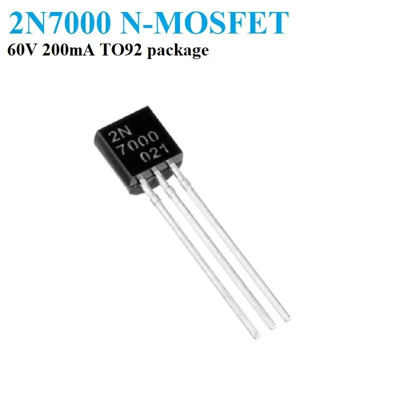 2N7000 N-Channel MOSFET 60V 200mA TO-92