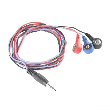 ECG Shielded Electrode Lead Cable, 3 Wires, 90 cm
