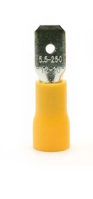FDD5.5-250 Male Insulated Crimp Terminal, Yellow, 4-6 mm²