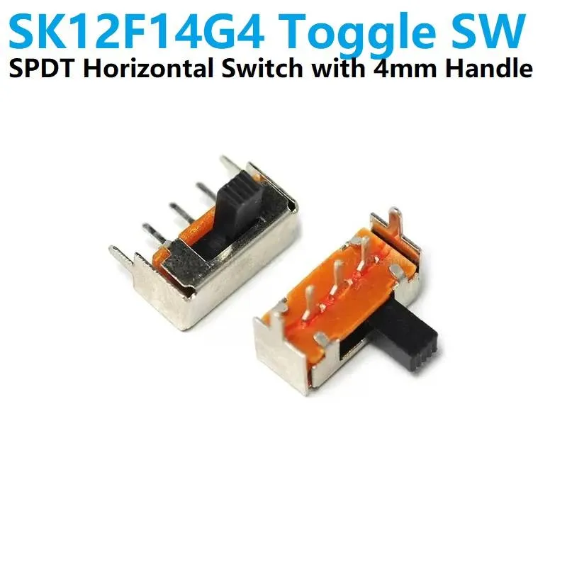 SK12F14G4 SPDT Horizontal Slide Switch 3-Pin 3mm Pitch
