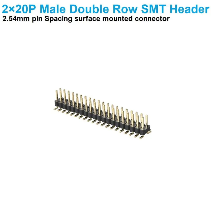 SMD Pin Header Male 2x20 (40-Pin), 2.54mm Pitch