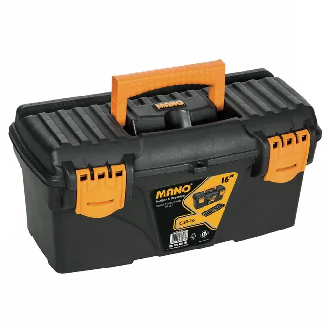 Mano C.SR-16 16-inch Plastic Tool Bag, Yellow