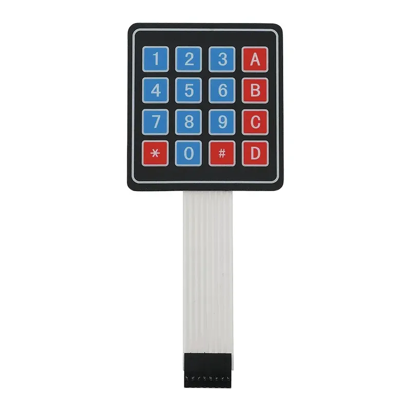 4x4 Matrix Membrane Keypad with Adhesive Backing (16 Keys)