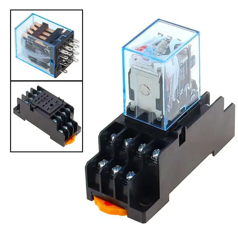 MY4N-J 4PDT 5A Electromagnetic Relay 14 Pin with PYF14A Socket