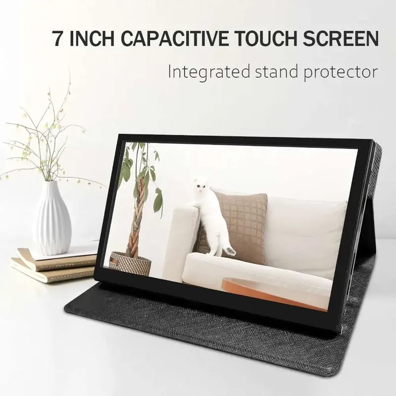 Raspberry Pi 7-inch HDMI Touch Screen 1024×600 with Portable Case