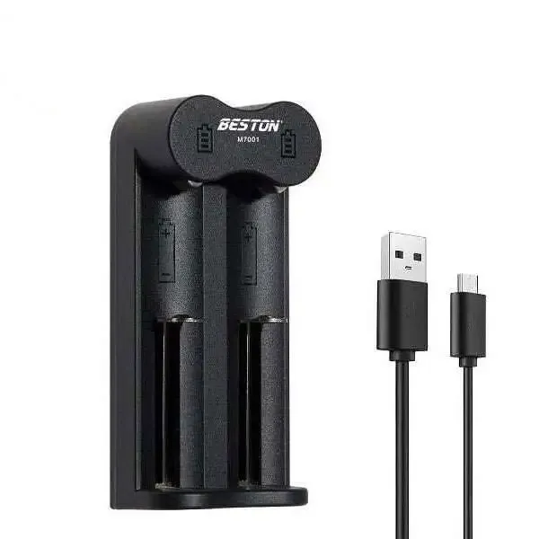 شاحن Beston M7001 مزدوج الفتحات لبطاريات 18650 ليثيوم-أيون