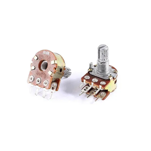 Dual Rotary Potentiometer 100kΩ, 6-Pin, 7mm Shaft