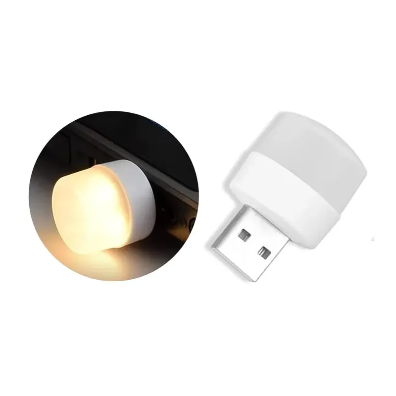 مصباح LED يعمل بمنفذ USB باللون الأبيض الدافئ بجهد 5 فولت