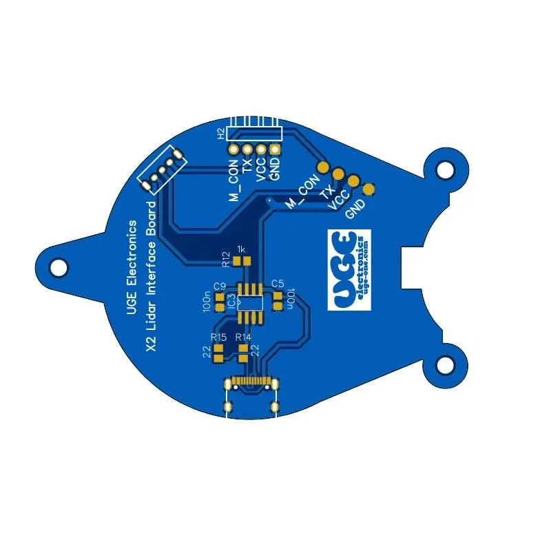 لوحة PCB لواجهة USB إلى UART لوحدة الليدار X2