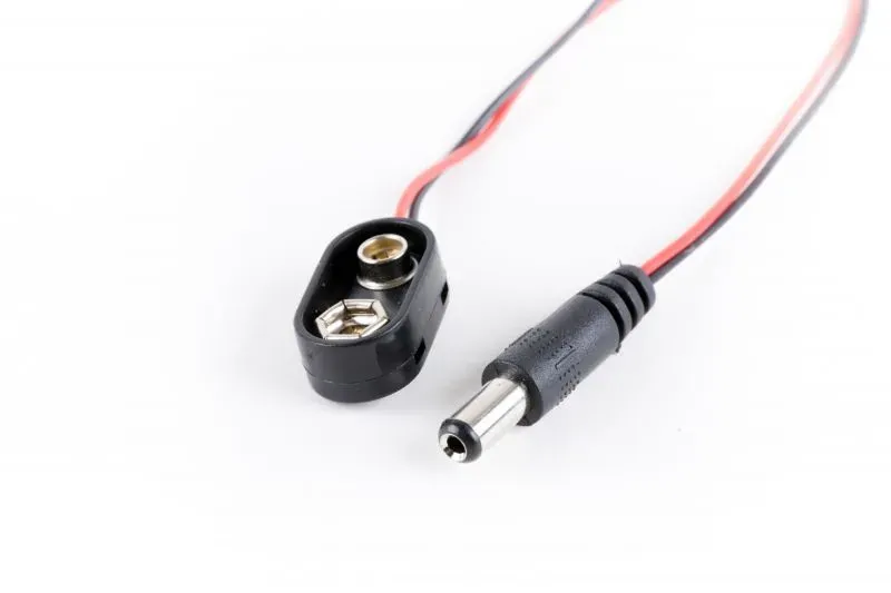OSEPP 9V Battery to Barrel Jack Adapter LS-00020