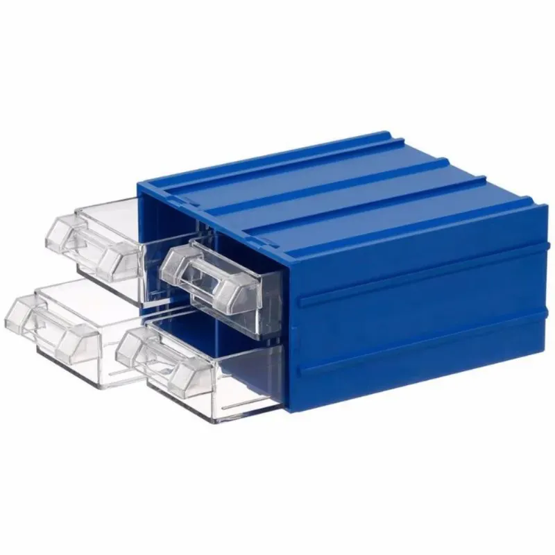 MANO MK-32 Blue Plastic Storage Drawer, 4 Drawers, 110×120×62 mm