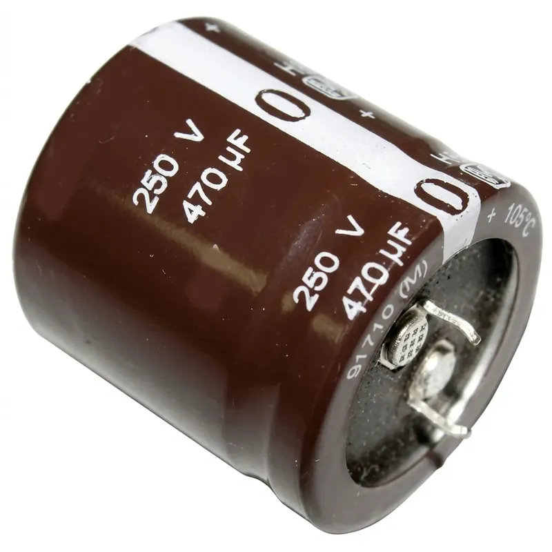SAMWHA 470µF 250V Snap-In Aluminum Electrolytic Capacitor 25.5x30mm