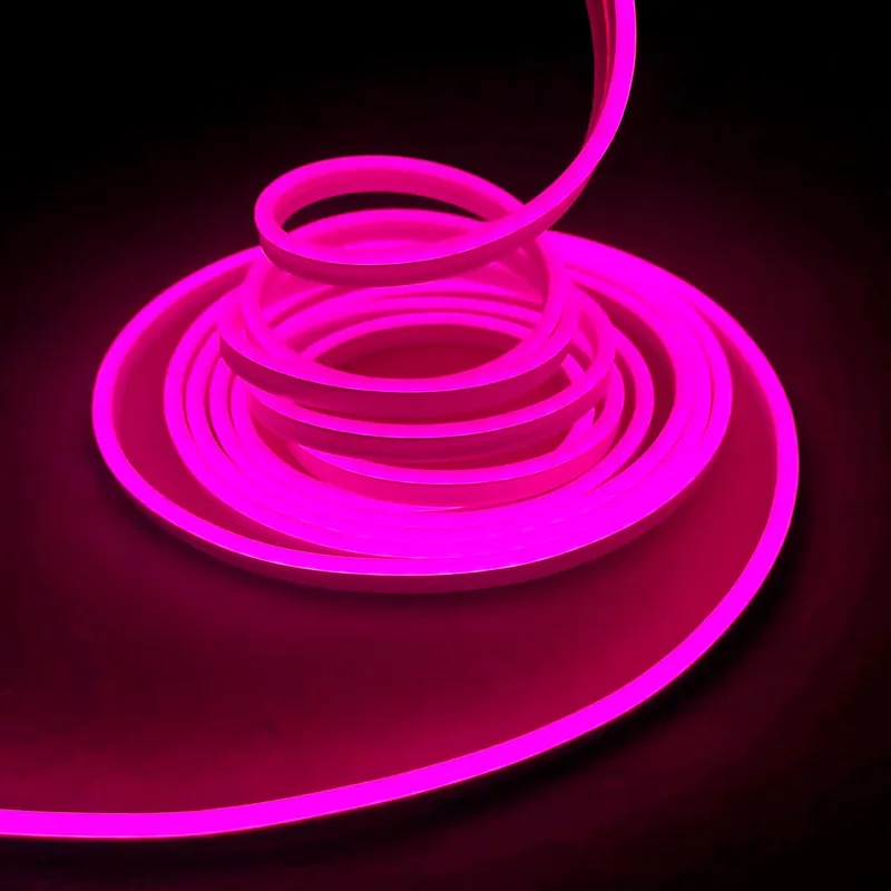 5M Flexible Neon LED Rope Light 2mm 360° - Pink