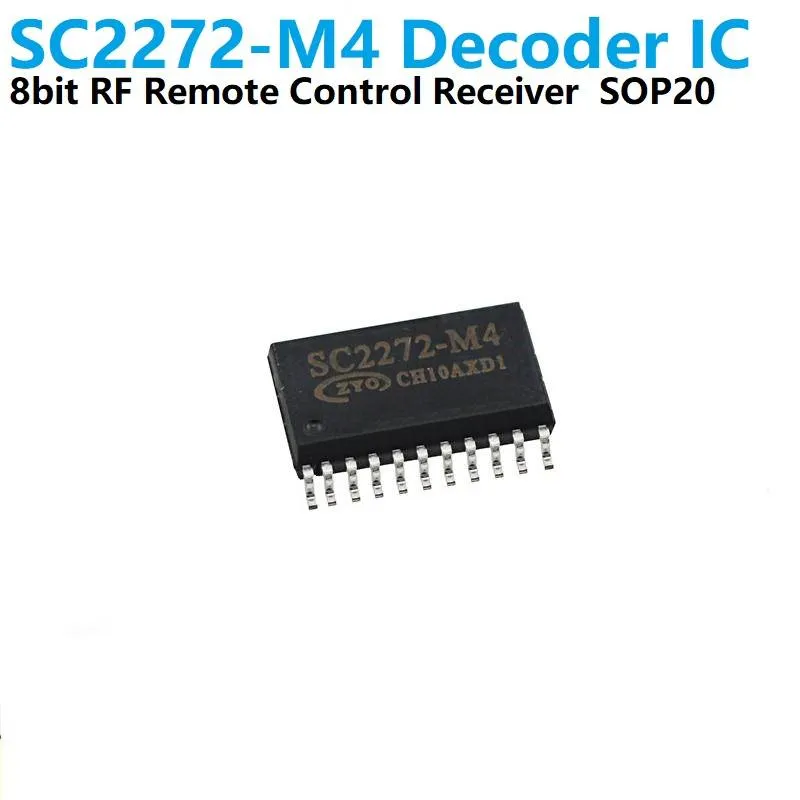 فك تشفير أجهزة التحكم عن بعد SC2272-M4S بأربعة مخارج لحظية وغلاف SOP-20